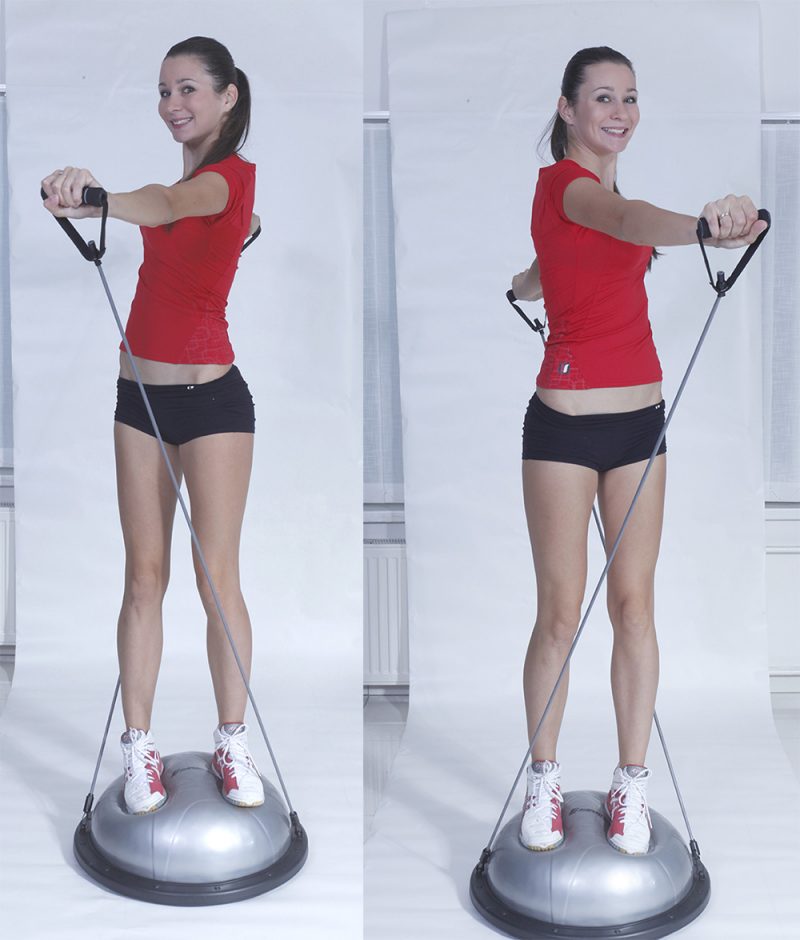 Cvik na bossu. Foto: Tina Turnerová