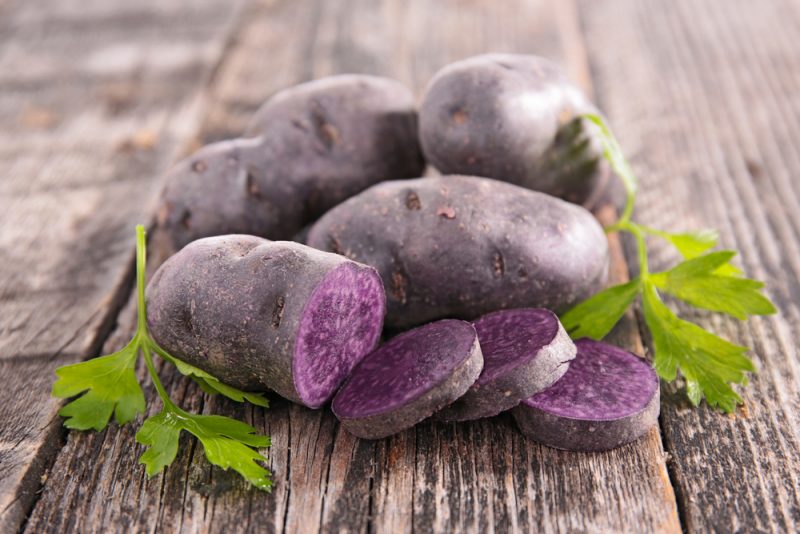 Fialové zemiaky. Foto: Shutterstock