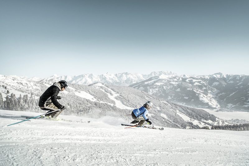 Schmitten lyžovanie s výhľadom na jazero. Foto: (c) Schmittenhöhebahn AG