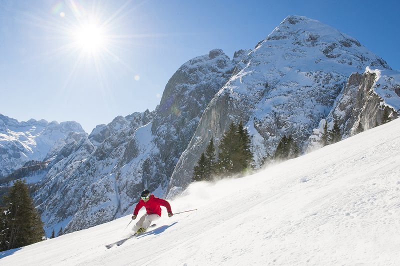 Freesports Arena Dachstein Krippenstein v stredisku Obertraun sa hrdí 30 kilometrami neupravených (off-piste) zjazdoviek. Foto: Foto: Oberoesterreich Tourismus, Hermann Erber