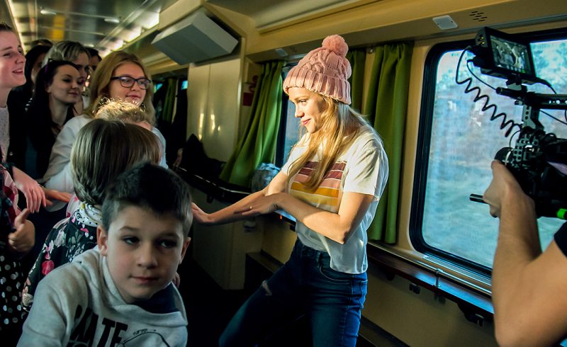 Nakrúcanie klipu Ideme vlakom