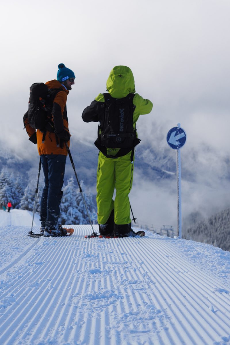 Výhľady na túre na snežniciach.