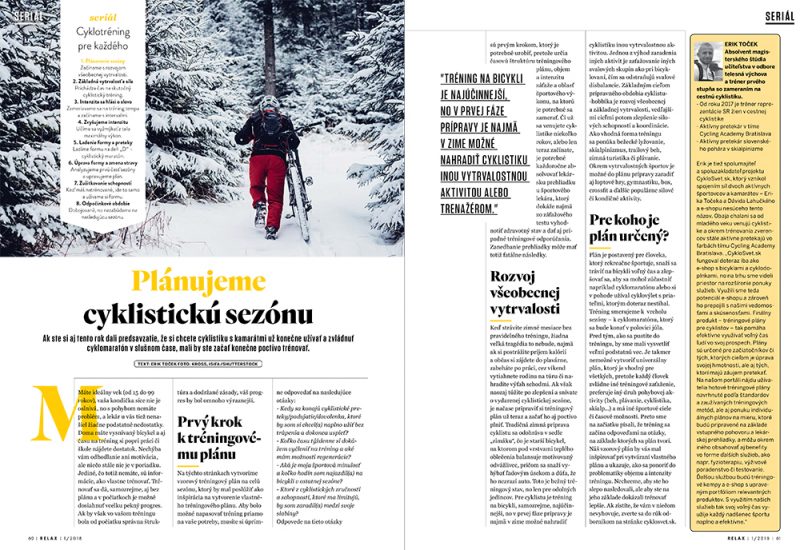Naplánujte si cyklistickú sezónu - Relax 1/2018
