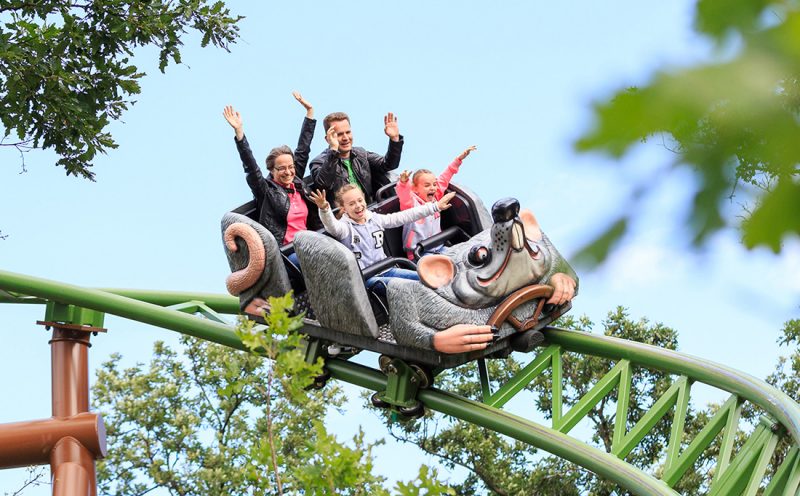 Na Rattenmühle (Potkaní mlyn) si užijete adrenalínovú jazdu po dráhe v myšacích vozíkoch. Foto: ©Familypark