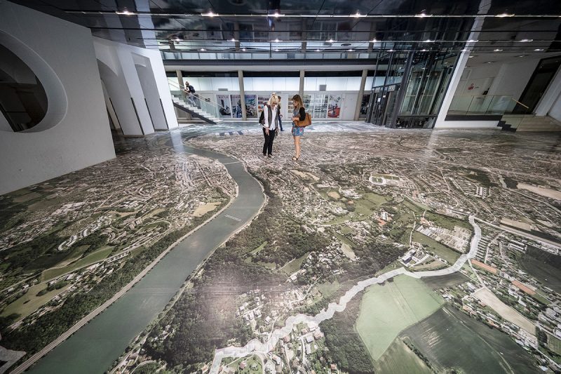 Obrovská mapa Linzu v starej radnici. Foto: Martin Matula