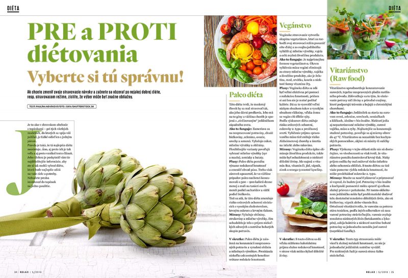 PRE a PROTI rôznym druhom stravovania