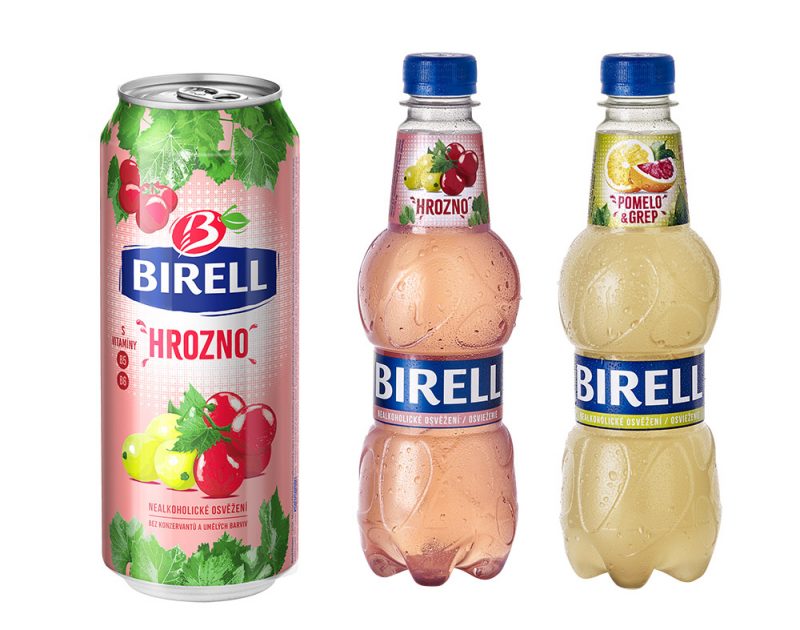 Objavte novinku v praktickej PET fľaši s objemom 0,4 l. Ochutnajte novú príchuť Birell Hrozno a Birell Pomelo & Grep.