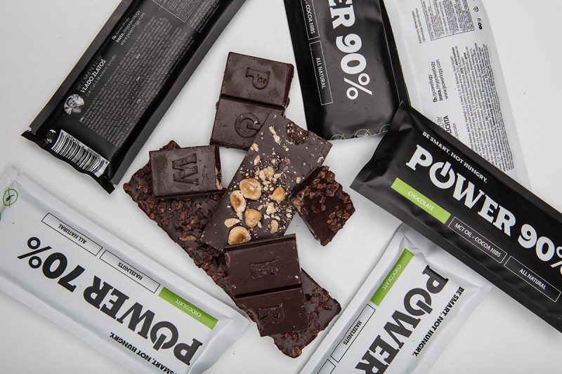 Čokoládová tyčinka s pozitívnymi účinkami - Power Choco Bar 90 %. Foto: Powerlogy