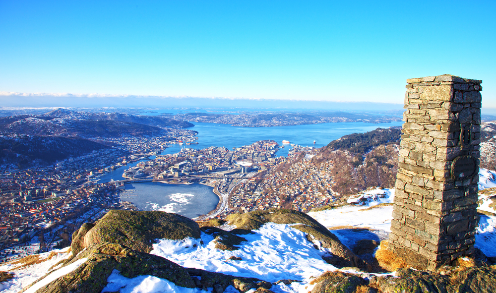 Jeden z mála slnečných dní v Bergene. Foto: Shutterstock