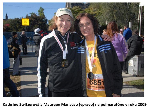Kathrine Switzerová a Maureen Mancuso (vpravo) na polmaratóne v 2009.