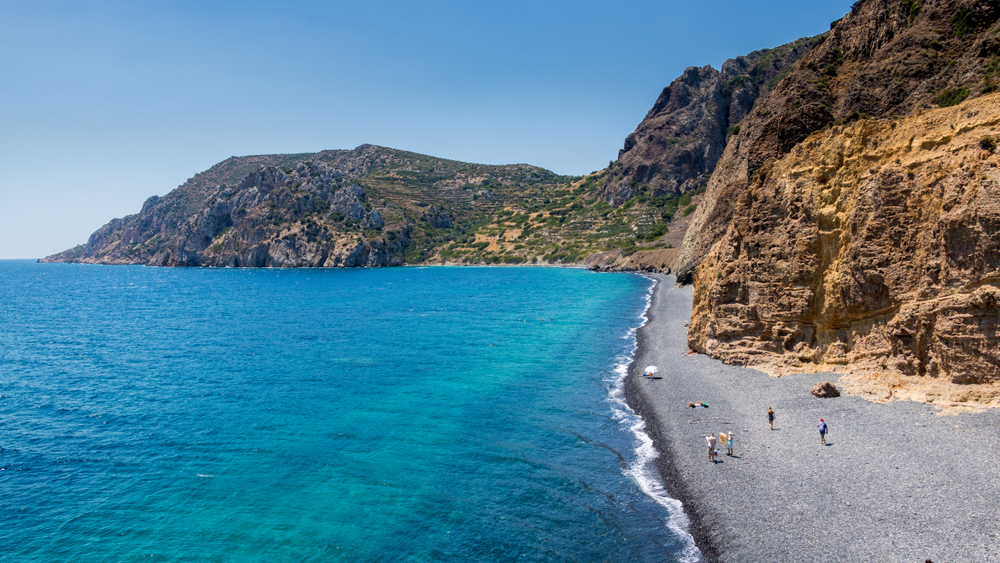 Pláž Mavra Voila na ostrove Chios. Foto: Shutterstock