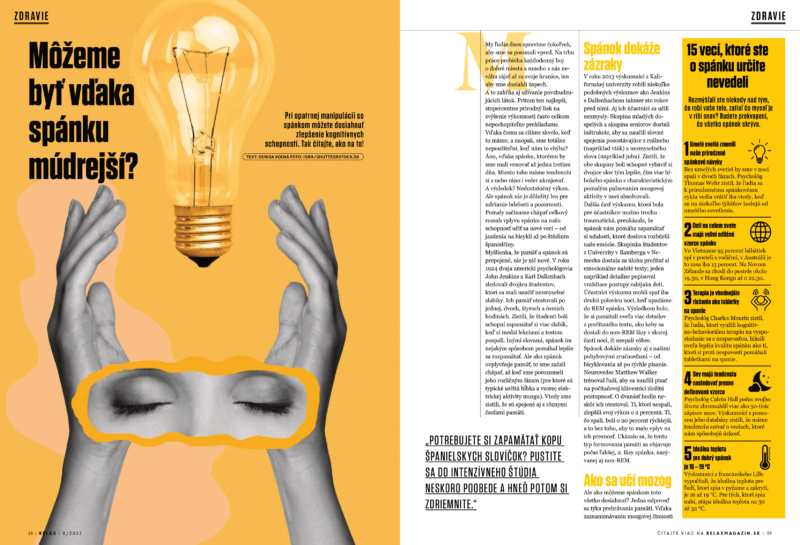 Ukážka zo zimného čísla magazínu Relax.