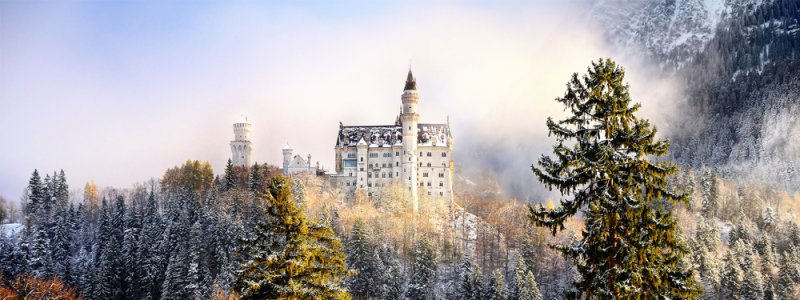 Zimný Neuschwanstein