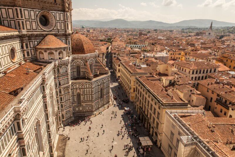 Pohľad na Florenciu z katedrály Santa Maria del Fiore.