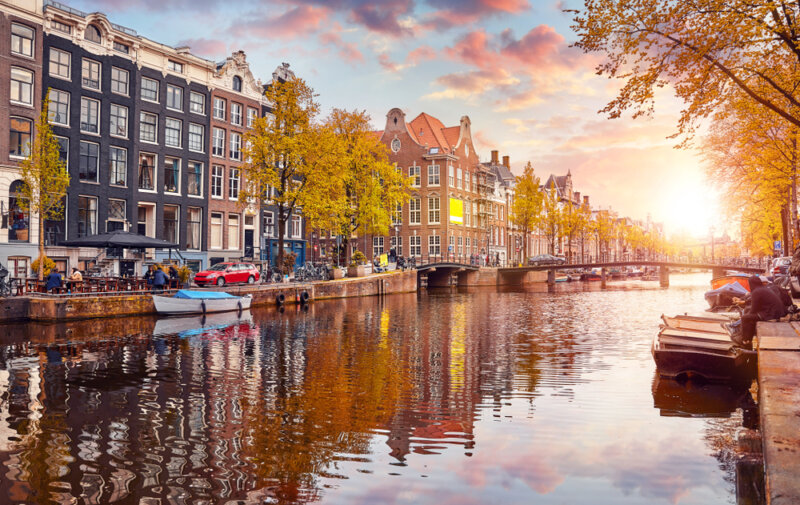 Jesenný Amsterdam, Holandsko