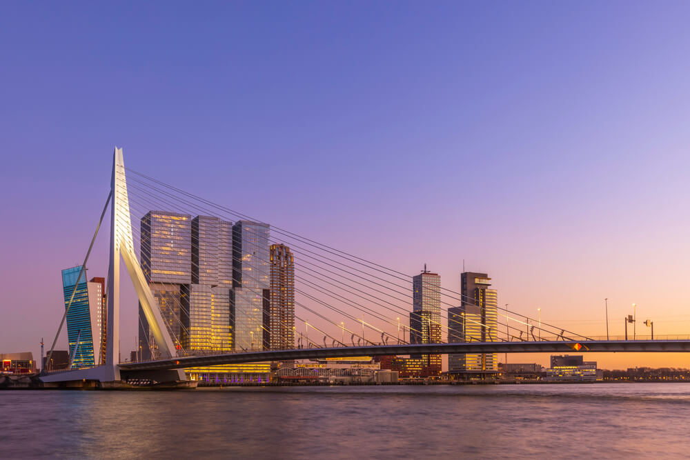 Erasmus Bridge, Rotterdam, Holandsko