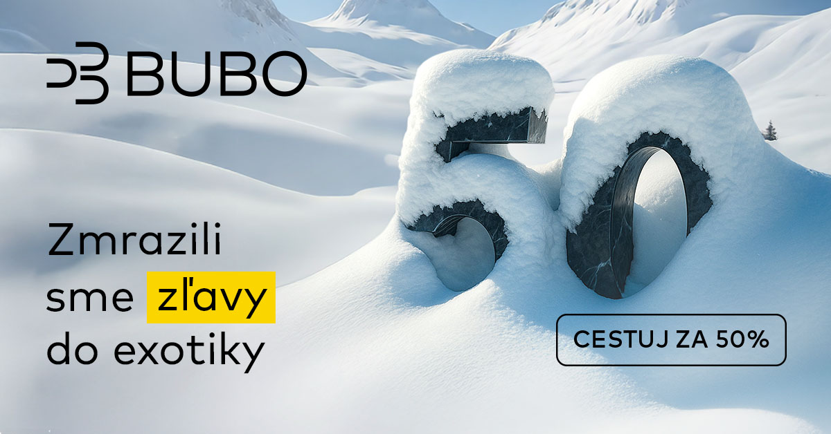 Dovolenka v exotike v roku 2026 s BUBO za 50 %. LEN DO SOBOTY
