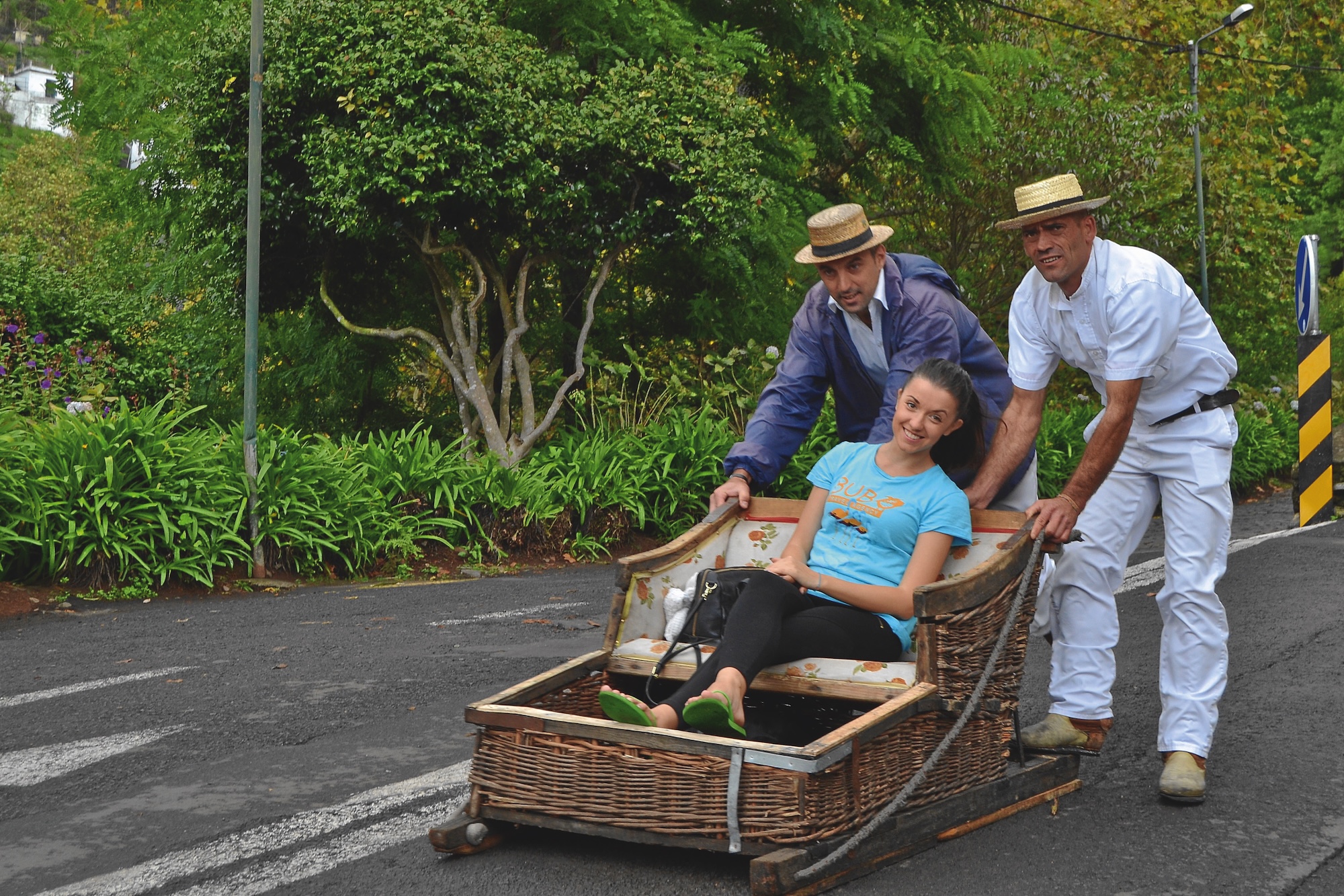 jazda na prútených saniach, Madeira