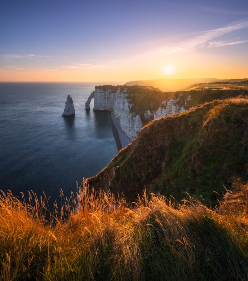 útesy Étretat v Normandii