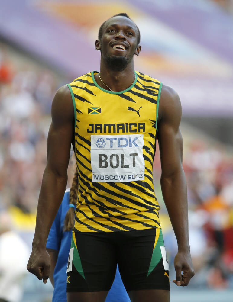 Usain Bolt na MS v Atletike 2013 v Moskve