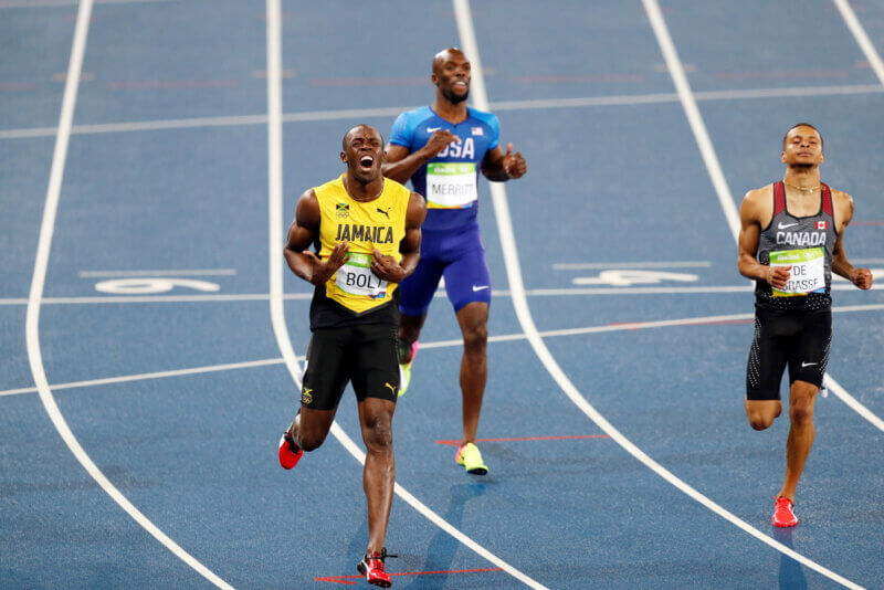 Bolt víťazí v behu na 200 m na OH v Riu de Janeiro, 2016